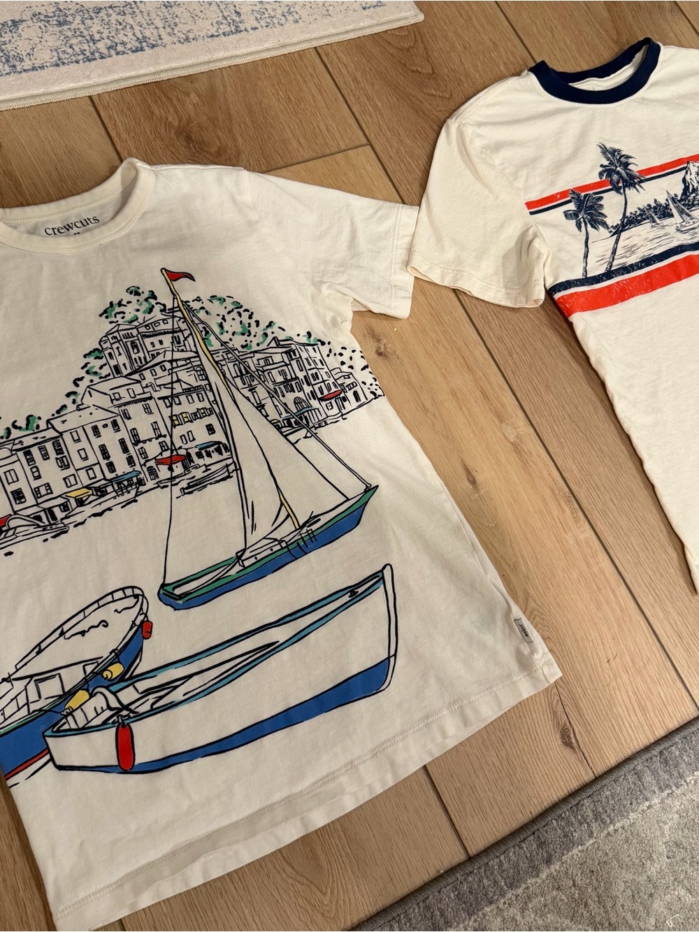 J. Crew Crewcuts boys boating preppy shirt sailing nautical Mediterranean island